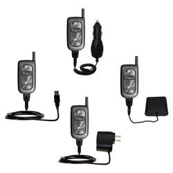 Gomadic Road Warrior Kit for the Motorola V323 includes a Car & Wall Charger AND USB cable AND Battery Exten