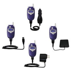 Gomadic Road Warrior Kit for the Motorola V330 includes a Car & Wall Charger AND USB cable AND Battery Exten