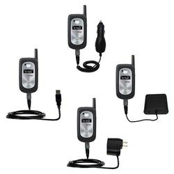 Gomadic Road Warrior Kit for the Motorola v325i includes a Car & Wall Charger AND USB cable AND Battery Exte