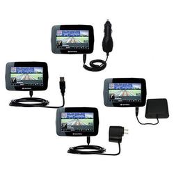 Gomadic Road Warrior Kit for the Navigon 2120 max includes a Car & Wall Charger AND USB cable AND Battery Ex