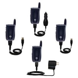 Gomadic Road Warrior Kit for the Nextel i670 includes a Car & Wall Charger AND USB cable AND Battery Extende