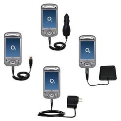 Gomadic Road Warrior Kit for the O2 XDA Trion includes a Car & Wall Charger AND USB cable AND Battery Extend