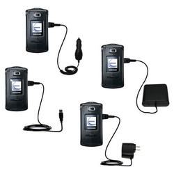 Gomadic Road Warrior Kit for the Samsung SGH-Z540 includes a Car & Wall Charger AND USB cable AND Battery Ex