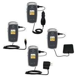 Gomadic Road Warrior Kit for the Samsung SPH-M300 includes a Car & Wall Charger AND USB cable AND Battery Ex