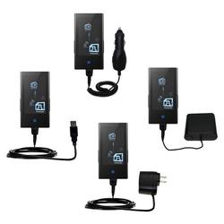 Gomadic Road Warrior Kit for the Samsung YP-P2JABY includes a Car & Wall Charger AND USB cable AND Battery E