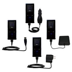 Gomadic Road Warrior Kit for the Samsung Yepp K3 includes a Car & Wall Charger AND USB cable AND Battery Ext