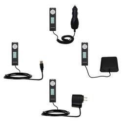 Gomadic Road Warrior Kit for the Samsung Yepp YP-U1Q includes a Car & Wall Charger AND USB cable AND Battery