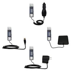 Gomadic Road Warrior Kit for the Samsung Yepp YP-U2JXB includes a Car & Wall Charger AND USB cable AND Batte