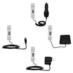 Gomadic Road Warrior Kit for the Samsung Yepp YP-U2JZW includes a Car & Wall Charger AND USB cable AND Batte