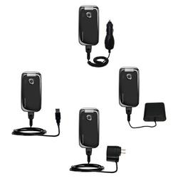Gomadic Road Warrior Kit for the Sony Ericsson z610i includes a Car & Wall Charger AND USB cable AND Battery