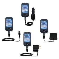 Gomadic Road Warrior Kit for the i-Mate JAMin includes a Car & Wall Charger AND USB cable AND Battery Extend
