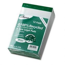 Ampad/Divi Of American Pd & Ppr Ruled Pads, 50% Recycled, Perforated, 5 x 8, White, 50 Sheet Pads, 12/Pack