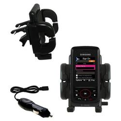 Gomadic Samsung Blast Auto Vent Holder with Car Charger - Uses TipExchange