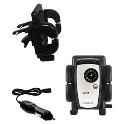 Gomadic Samsung MM-A960 / SPH-A960 Auto Vent Holder with Car Charger - Uses TipExchange