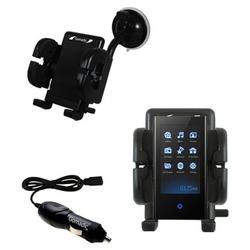 Gomadic Samsung P2 Auto Windshield Holder with Car Charger - Uses TipExchange
