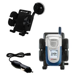 Gomadic Samsung RL-A760 Auto Windshield Holder with Car Charger - Uses TipExchange