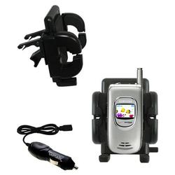 Gomadic Samsung SCH-A530 Auto Vent Holder with Car Charger - Uses TipExchange