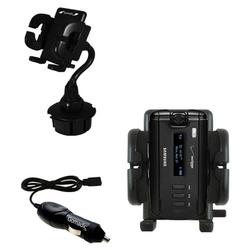 Gomadic Samsung SCH-A930 Auto Cup Holder with Car Charger - Uses TipExchange
