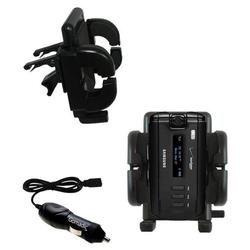 Gomadic Samsung SCH-A930 Auto Vent Holder with Car Charger - Uses TipExchange