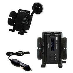 Gomadic Samsung SCH-A930 Auto Windshield Holder with Car Charger - Uses TipExchange