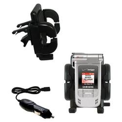 Gomadic Samsung SCH-A970 Auto Vent Holder with Car Charger - Uses TipExchange