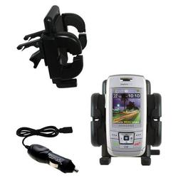Gomadic Samsung SCH-R400 Auto Vent Holder with Car Charger - Uses TipExchange