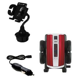 Gomadic Samsung SCH-R500 Auto Cup Holder with Car Charger - Uses TipExchange