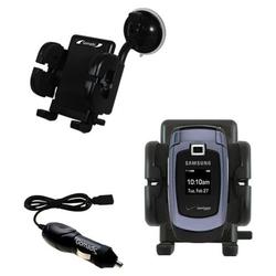 Gomadic Samsung SCH-U340 Auto Windshield Holder with Car Charger - Uses TipExchange