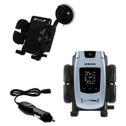 Gomadic Samsung SCH-U540 Auto Windshield Holder with Car Charger - Uses TipExchange