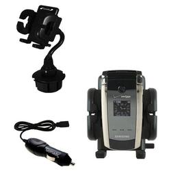 Gomadic Samsung SCH-U700 Auto Cup Holder with Car Charger - Uses TipExchange