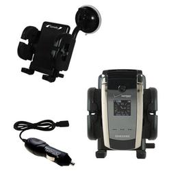 Gomadic Samsung SCH-U700 Auto Windshield Holder with Car Charger - Uses TipExchange
