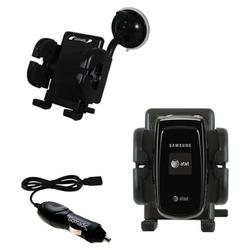 Gomadic Samsung SGH-A117 Auto Windshield Holder with Car Charger - Uses TipExchange