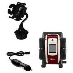 Gomadic Samsung SGH-A127 Auto Cup Holder with Car Charger - Uses TipExchange