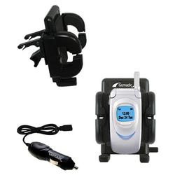 Gomadic Samsung SGH-A800 Auto Vent Holder with Car Charger - Uses TipExchange