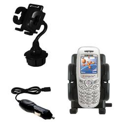 Gomadic Samsung SGH-C207 Auto Cup Holder with Car Charger - Uses TipExchange