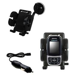 Gomadic Samsung SGH-E630 Auto Windshield Holder with Car Charger - Uses TipExchange