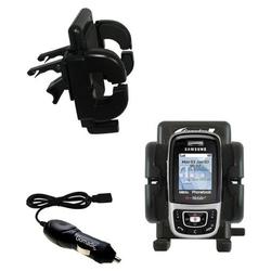 Gomadic Samsung SGH-E635 Auto Vent Holder with Car Charger - Uses TipExchange