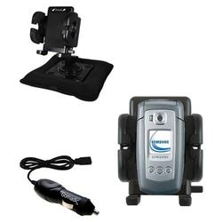 Gomadic Samsung SGH-E770 Auto Bean Bag Dash Holder with Car Charger - Uses TipExchange