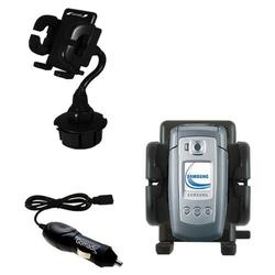 Gomadic Samsung SGH-E770 Auto Cup Holder with Car Charger - Uses TipExchange