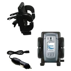 Gomadic Samsung SGH-E770 Auto Vent Holder with Car Charger - Uses TipExchange