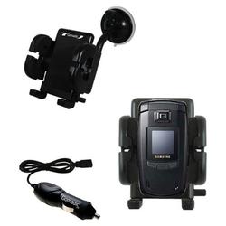 Gomadic Samsung SGH-E780 Auto Windshield Holder with Car Charger - Uses TipExchange
