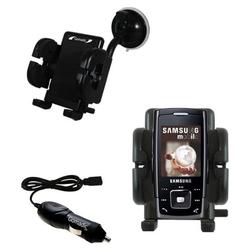 Gomadic Samsung SGH-E900 Auto Windshield Holder with Car Charger - Uses TipExchange