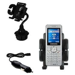 Gomadic Samsung SGH-T509 Auto Cup Holder with Car Charger - Uses TipExchange