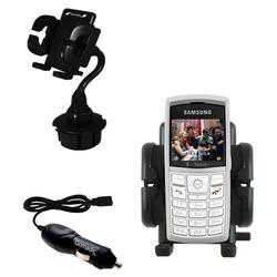 Gomadic Samsung SGH-T519 Auto Cup Holder with Car Charger - Uses TipExchange