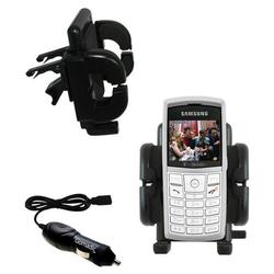 Gomadic Samsung SGH-T519 Auto Vent Holder with Car Charger - Uses TipExchange