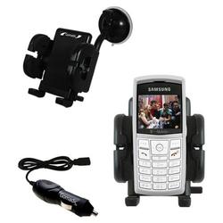 Gomadic Samsung SGH-T519 Auto Windshield Holder with Car Charger - Uses TipExchange