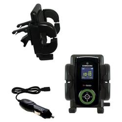 Gomadic Samsung SGH-T539 Auto Vent Holder with Car Charger - Uses TipExchange