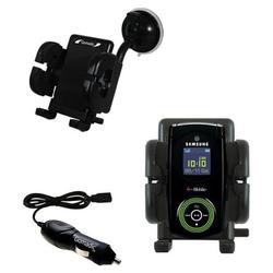 Gomadic Samsung SGH-T539 Auto Windshield Holder with Car Charger - Uses TipExchange