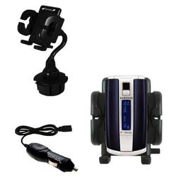 Gomadic Samsung SGH-T639 Auto Cup Holder with Car Charger - Uses TipExchange