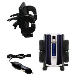Gomadic Samsung SGH-T639 Auto Vent Holder with Car Charger - Uses TipExchange